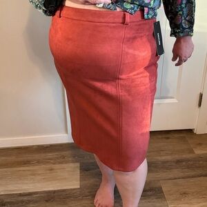 Elegant Red Pencil Skirt